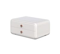 Galatée Anti-polvere Organizzatore Trucco Scrivania Cassetti di Stoccaggio Gioielli in Plastica Scatola di Immagazzinaggio Cosmetici Contenitore Vari per la Casa Scatola, Bianco a, 26 * 18 * 12cm