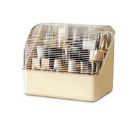 Galatée Antipolvere Organizer Multifunzione,Organizzatore di Trucco Grande Capacità,per Cosmetici,Gioielli e Accessori ideale per bagno e camera da letto -Giallo B
