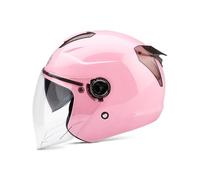 Galatée Casco Per Adulti Con Doppia Visiera. Calotta Rigida In Abs, Strato Tampone In Eps Ispessito, Fibbia a Sgancio Rapido a 7 Sezioni, Fori Di Ventilazione Anteriori e Posteriori(Rosa)