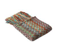Galatée Copriletto a spina di pesce, morbidissimo, adatto per la casa, camera da letto, divano, campeggio, 130 x 230 cm, colore: rosso