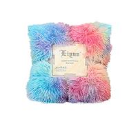 Galatée Elegante e romantica, coperta confortevole, colore arcobaleno, di alta qualità, soffice coperta in pile, 160 x 200 cm, plaid peluche - Rainbow -B