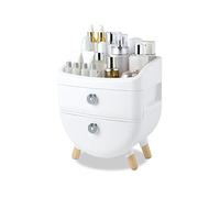 Galatée Organizer per Cosmetici,Organizzatore di Trucco Grande Capacità,Organizer Trucchi Multifunzione,per Cosmetici, Gioielli e Accessori ideale per bagno e camera da letto- bianco -S