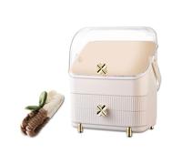 Galatée Organizer per Cosmetici,Organizzatore di Trucco Grande Capacità,Organizer Trucchi Multifunzione Girevole,per Cosmetici, Gioielli e Accessori ideale per bagno e camera da letto(bianca -c)