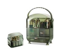 Galatée Organizer per Cosmetici,Organizzatore di Trucco Grande Capacità,Organizer Trucchi Multifunzione Girevole,per Cosmetici, Gioielli e Accessori ideale per bagno e camera da letto (Verde - D)