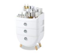 Galatée Organizer per Cosmetici,Organizzatore di Trucco Grande Capacità,Organizer Trucchi Multifunzione,per Cosmetici, Gioielli e Accessori ideale per bagno e camera da letto- bianco -M
