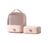 Galatée Organizer Trucchi Multifunzione Girevole Antipolvere Organizer per Cosmetici,Organizzatore di Trucco Grande Capacità,Gioielli e Accessori ideale (Rosa + Cassetto)