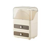 Galatée Organizer Trucchi Stile crema Antipolvere Organizer per Cosmetici Multistrato Organizzatore di Trucco Grande Capacità Scatola del Rossetto - Marrone Scuro