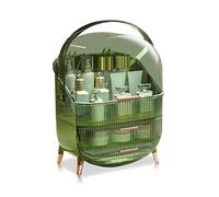 Galatée Serie Retrò Organizer Trucchi Multifunzione Antipolvere Organizer per Cosmetici,Organizzatore di Trucco Grande Capacità,Gioielli e Accessori ideale per bagno e camera da letto - Verde retrò