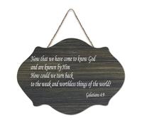 Galati 4:9 Now That We Have Come to Know God And Are Known by Him, How Could We Turn Back to The Wood Sign 6x10 Bibbia Wall Art Targhe in legno per porta d'ingresso Soggiorno Cucina Decor