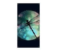 Galaxy Animal Dragonfly copertura porta primavera estate appeso bandiera portico segno esterno stagionale vacanza cortile decorazione per porta d'ingresso e portico