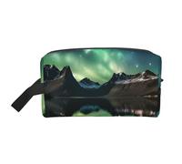 Galaxy Aurora Borsa cosmetica per donna, Borsa per il trucco Northern Light Borsa portatile per l'organizzazione del bagno Accessori da viaggio Regalo