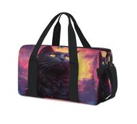 Galaxy Black Cat Sport Duffel Borse per Bambini Ragazze Ragazzi Donne Uomini Pernottamento Weekender Borsa Da Viaggio Tote Carry Palestra Casual Duffel Borse