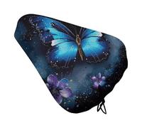 Galaxy Blue Butterfly - Coprisedile per bicicletta, morbido, imbottito, per uomo e donna, comodo, impermeabile, con coulisse, per mountain bike