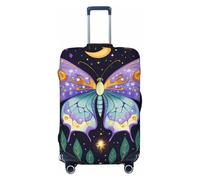 Galaxy Butterfly Valigie Copertura per bagagli, Moon, Stella Elastica, Anti-graffio e Antipolvere, Custodia per bagagli adatta a 22-24 pollici, Multicolore, M