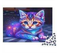 Galaxy Cat Fantasy Puzzle Impossible 1000 Pezzi Animal Decorazione Per La Casa. Giochi Rilassamento E Intelligence Per Adulti E Ragazzi Da 14 Anni 38x26cm/1000pcs