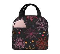 Galaxy Cobweb Borsa per il pranzo per donne e uomini Halloween Spider Web isolata Lunch Box a prova di perdite Borsa termica Cooler Tote Bag Pasto per Lavoro Scuola Picnic Escursioni