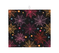 Galaxy Cobweb - Tappetino scolapiatti assorbente per bancone della cucina, per Halloween, ragnatela, tappetino da caffè, con anello per appenderlo, 40,6 x 45,7 cm