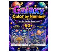 Galaxy Color by Number: Cosmic Coloring Made Easy To Follow