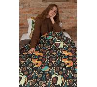 Galaxy Comic Teschio Astratto Fox Coniglio Stampa Digitale Quadri Fiamme Coperta