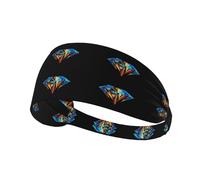 Galaxy Diamond Fascia sportiva elastica stampata adatta per corsa, fitness, tennis, yoga