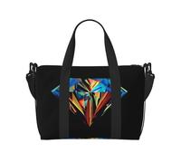 Galaxy Diamond Patterned Duffel Bag, borsa a tracolla portatile, adatta per fitness, pendolarismo, viaggi.