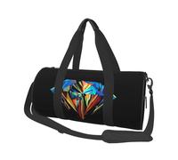 Galaxy Diamond Print Round Duffel Bag, Canvas Overnight Travel Tote Bag, impermeabile e resistente agli strappi. Borsa da viaggio pieghevole per il fine settimana