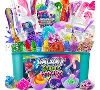 Galaxy DIY Slime Kit per Bambini, Slime Giocattolo Bambini | Kit Slime Brillante con Glitter e Glow in the Dark per Ragazze e Ragazzi 3-12