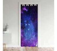 Galaxy Doorway Tende Privacy Spazio Esterno Nebulosa Armadio Tenda Porta per Camera da Letto Viola Blu Universo 30% -50% Oscuranti Copertura Della Porta Tende Tenda Finestra Tenda 1 Pannello 86 x 203