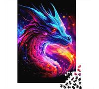 Galaxy Dragon Puzzle in Pezzi Neon Art 1000 Pezzi Carta Riciclata Per Donne, Regali Per Uomini Puzzle Estremamente Difficile E Stimolante 38x26cm/1000pcs