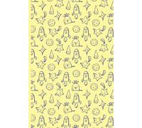 Galaxy Giggles: Cute Space Doodle Notebook for Kids: 6x9 Inch Yellow Fun Journal with 120 Lined Pages | Kawaii Rocket, Star & Planet Design | Nysha Books