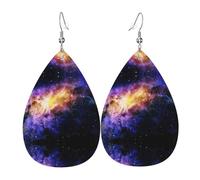 Galaxy In The Universe Orecchini in pelle per donne pendenti, piercing orecchini a goccia gioielli leggeri regali per donne ragazze