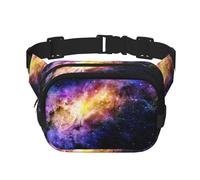 Galaxy In The Universe Unisex Stampa Quadrata Doppio Strato Marsupio Marsupio da Viaggio Training Marsupio Nero, Taglia Unica, Nero, Taglia Unica, Nero, One Size