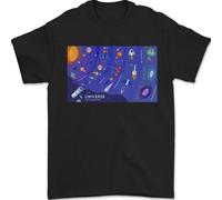 Galaxy Infografica Spazio Tecnologia Pianeti T-Shirt 100% Cotone