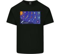 Galaxy Infografica Spazio Tecnologia Pianeti Uomo Cotone T-Shirt