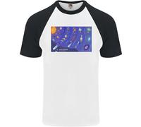 Galaxy Infographic Space Planets Uomo T-Shirt Baseball Manica Corta