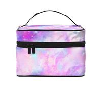 Galaxy marmorizzato rosa viola, Borsa per il trucco Borsa per cosmetici Borsa da viaggio portatile da viaggio Astuccio per matite