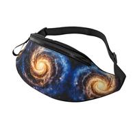 Galaxy Marsupio a vita regolabile colorato galassia alla moda stampato stella polvere universo astronomia marsupio unisex per studenti borsa a mani libere alla moda per la vita nel campus 14 x 35 cm