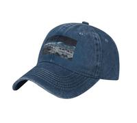 Galaxy Moon Space - Berretto da baseball unisex, in denim, regolabile, in cotone lavato, vintage, per uomini e donne, Blu navy, taglia unica