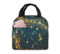 Galaxy Music Note Borsa per il pranzo per donne e uomini, colorata isolata, a prova di perdite, borsa termica per pasto per lavoro, scuola, picnic, escursionismo