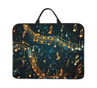 Galaxy Music Note Custodia per laptop da 14 pollici Borsa per laptop colorata per donne e uomini, borsa da trasporto per computer aziendale resistente all'acqua Custodia antiurto per notebook