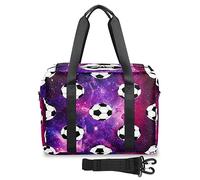 Galaxy Nebula Football Travel Duffle Bag per donne e uomini Galaxy Weekend Borse per la notte 32 L Large Holdall Tote Borsa da cabina per sport palestra yoga, Colore, 32 L, Organizer per borse