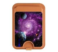 Galaxy Outer Space Planet Magnetic Card Wallet Holder Stand per iPhone 16 15 14 13 Pro Max, Multicolore