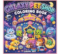 Galaxy Pet Shop Coloring Book for Kids: Cute Space Pets, Friendly Aliens, and Magical Adventures with Bold & Easy Designs for Kids Ages 4-8