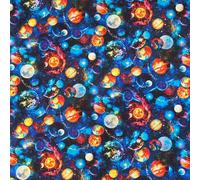 Galaxy Pianeti Spazio Universo Tesori Senza Tempo Tessuto 100% Cotone