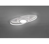 GALAXY PLAFONIERA LED 28W · 1x 3400lm, 3000K DOPPIA ELLISSE ALLUMINIO CON LUCE CENTRALE E REGOLAZIONE INTENSITA' CON INTERRUTTORE L.57CM