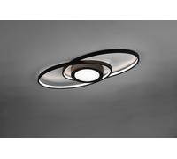 Plafoniera GALAXY doppia ellisse luce centrale R62991142 antracite
