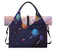 Galaxy Planet Cosmos Borsone sportivo per donne e uomini, borsa da viaggio per il fine settimana con scomparto per scarpe a tracolla borsa per yoga palestra viaggi, Colore, L, Organizer per borse