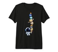Galaxy Planets Sun Universe Outer Space Science Astronaut Maglietta Premium