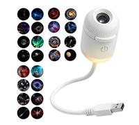 Galaxy Projector Night Light, USB Powered 2-in-1 Lamp With 24 Film Slides