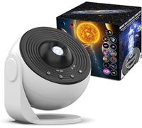 Galaxy Projector Pro, proiettore planetario 13 in 1 - aurora boreale, luna e sistema solare, rotazione a 360°, timer di spegnimento automatico e controllo della velocità, luce notturna da soffitto per